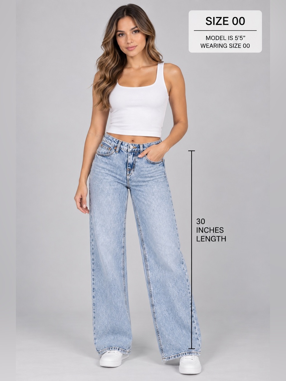 Love SoHo Women's Light Wash Wide-Leg Jeans
- Size 00